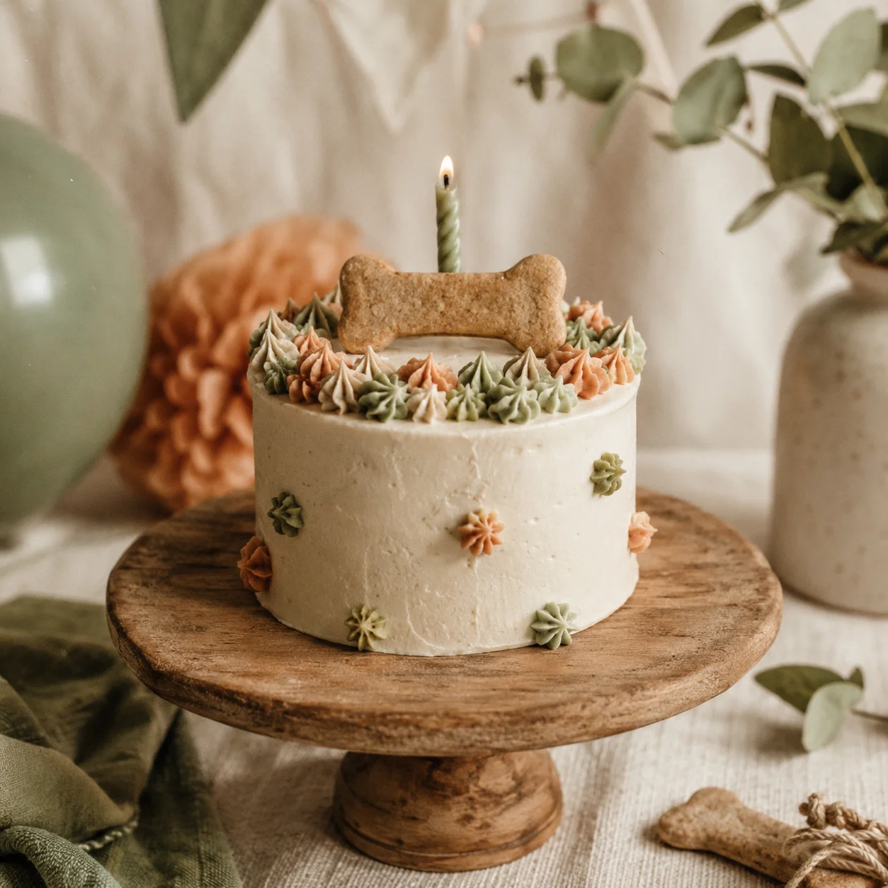 Homemade cat birthday cake